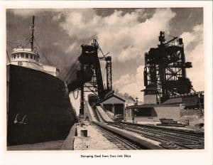 Dumping Coal from Cars into Ships