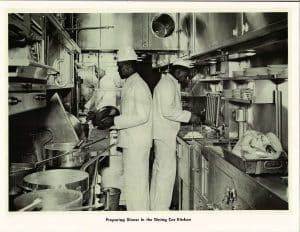 Preparing Dinner in the Dining Car