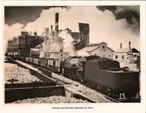 Factories Are Few Raw Materials by Trains