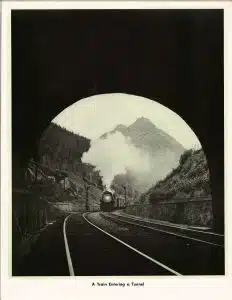 A Train Entering a Tunnel